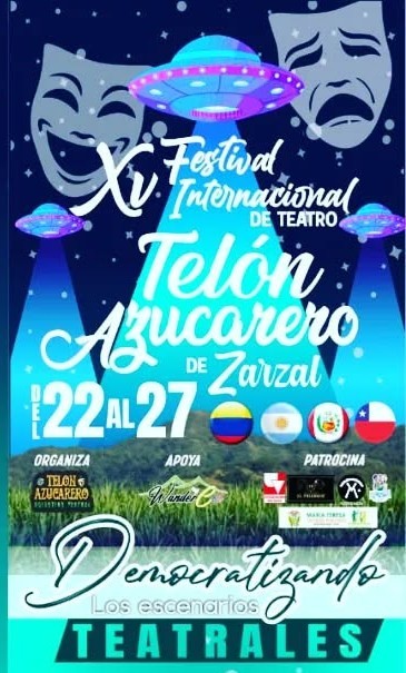 Afiche XV FESTIVAL INTERNACIONAL DE TEATRO TELÓN AZUCARERO.