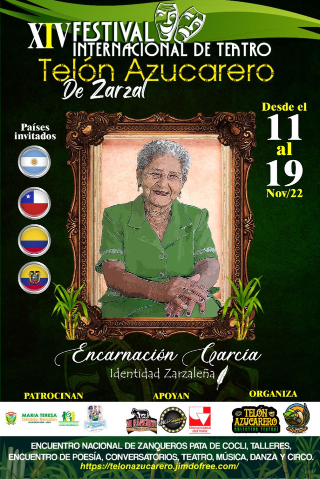 Afiche XIV FESTIVAL INTERNACIONAL DE TEATRO TELÓN AZUCARERO.