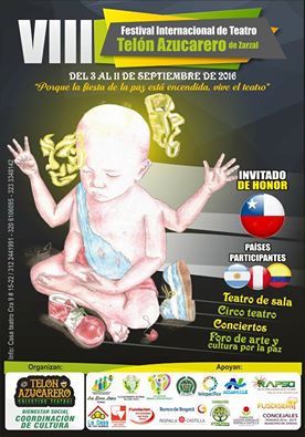 Afiche VIII FESTIVAL INTERNACIONAL DE TEATRO TELÓN AZUCARERO.