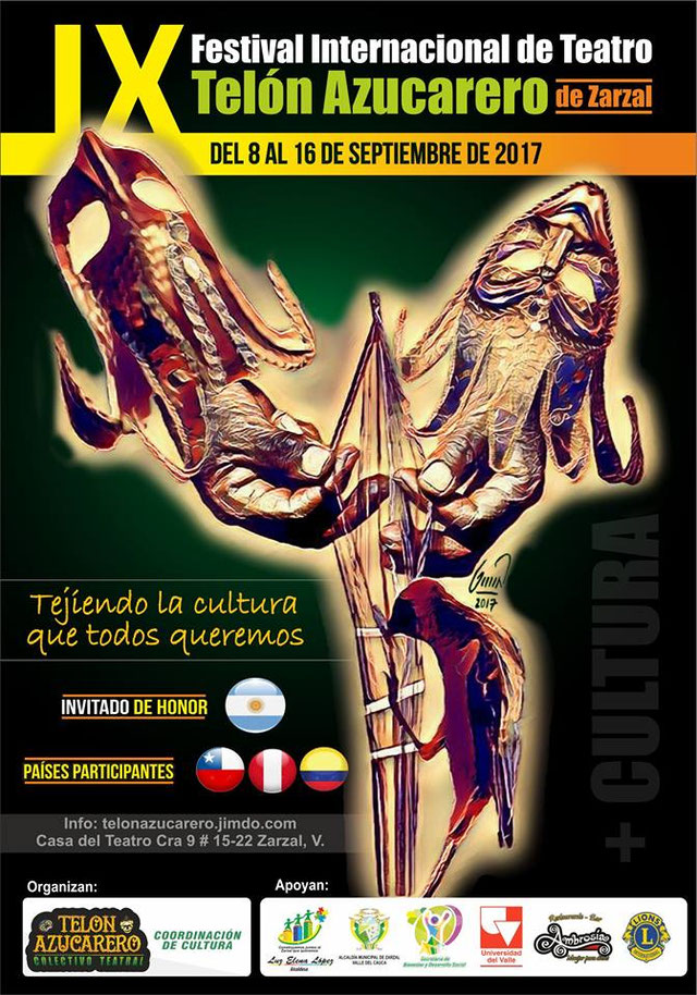 Afiche IX FESTIVAL INTERNACIONAL DE TEATRO TELÓN AZUCARERO.