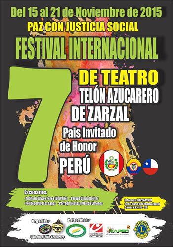 Afiche VII FESTIVAL INTERNACIONAL DE TEATRO TELÓN AZUCARERO.